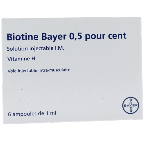 BIOTINE BAYER 0,5% AMPOULE 1ML X6