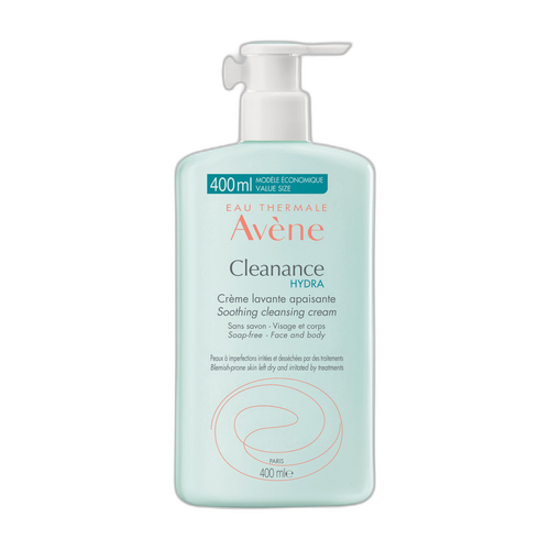 Image Avene Eau Thermale Avène - Cleanance - HYDRA Crème lavante apaisante - peaux desséchées et irritées par traitements 400 ml