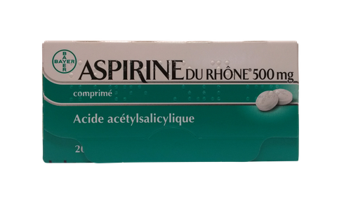 Image ASPIRINE DU RHONE 500MG BOITE DE 20 COMPRIMÉS