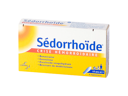 Image SEDORRHOIDE CRISE HEMORROIDAIRE 8 SUPPOSITOIRES