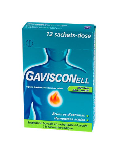 Image GAVISCONELL MENTHE SANS SUCRE SACHET DOSE 12